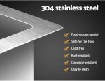 304"Stainless Steel Material Square Kitchen Sink Bar Sink Wash Basin (16 x 14 x 7 Inches) - Image 2